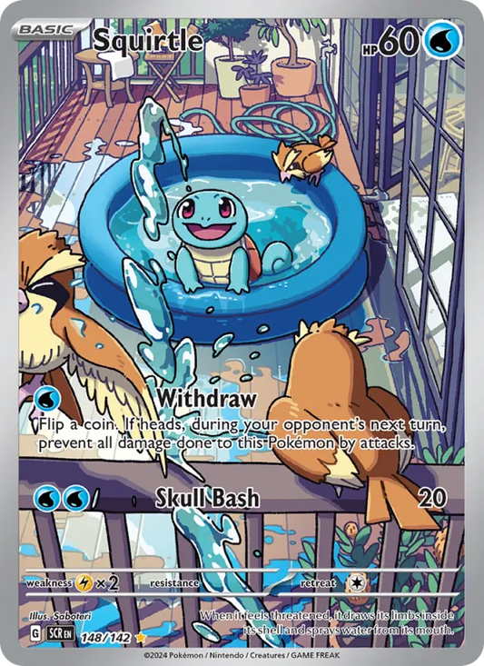 Squirtle Holo 148/142 Stellar Crown Pokémon Card