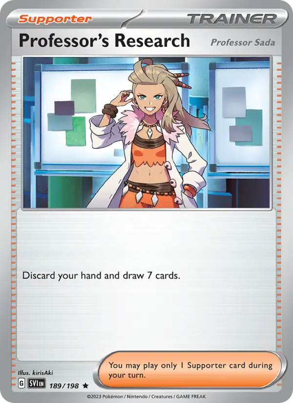 Professor's Research Holo 189/198 Scarlet & Violet Pokémon Card