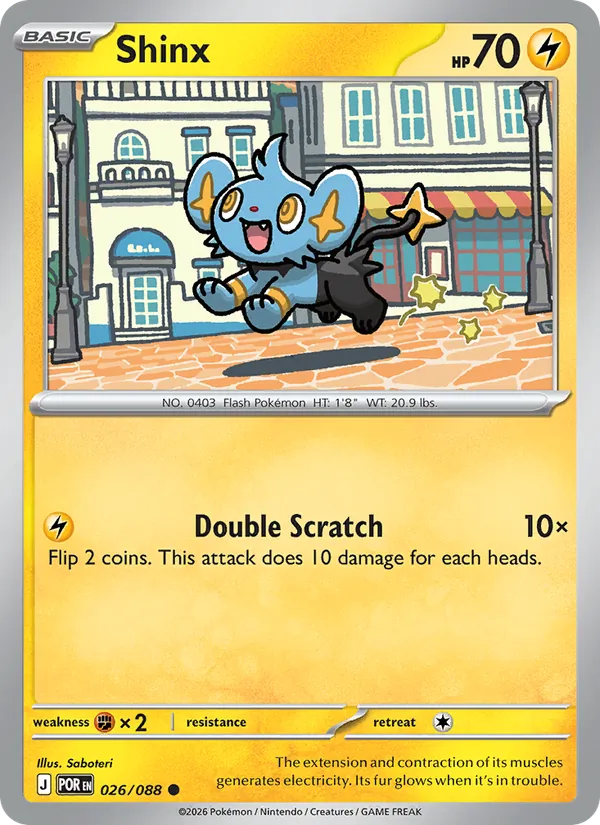 Shinx Non-Holo 026/88 Perfect Order Pokémon Card