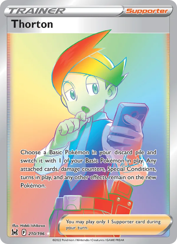 Thorton Holo 210/196 Lost Origin Pokémon Card