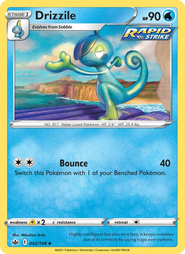 Drizzile Reverse Holo 042/198 Chilling Reign Pokémon Card