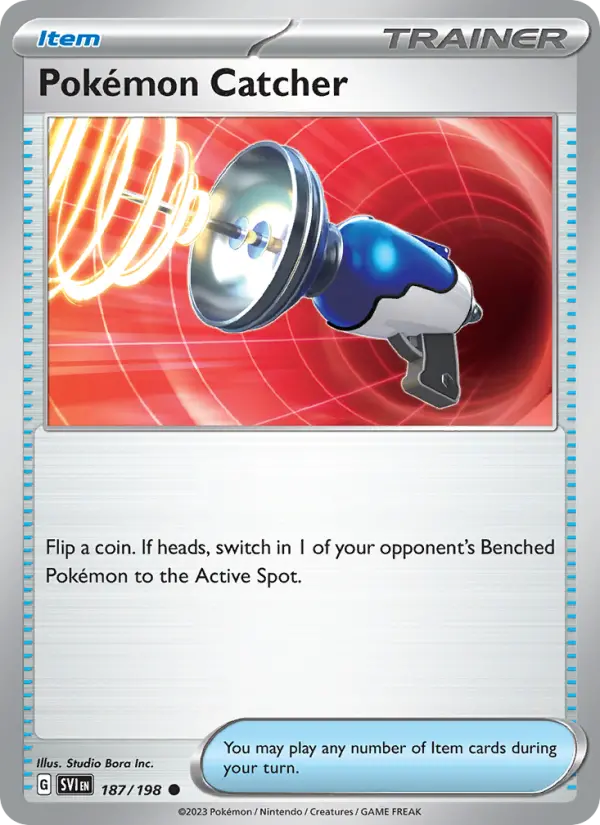 Pokémon Catcher Non-Foil 187/198 Scarlet & Violet Pokémon Card