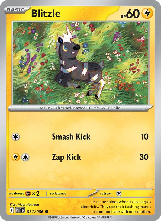 Blitzle Normal 031/86 White Flare Pokémon Card