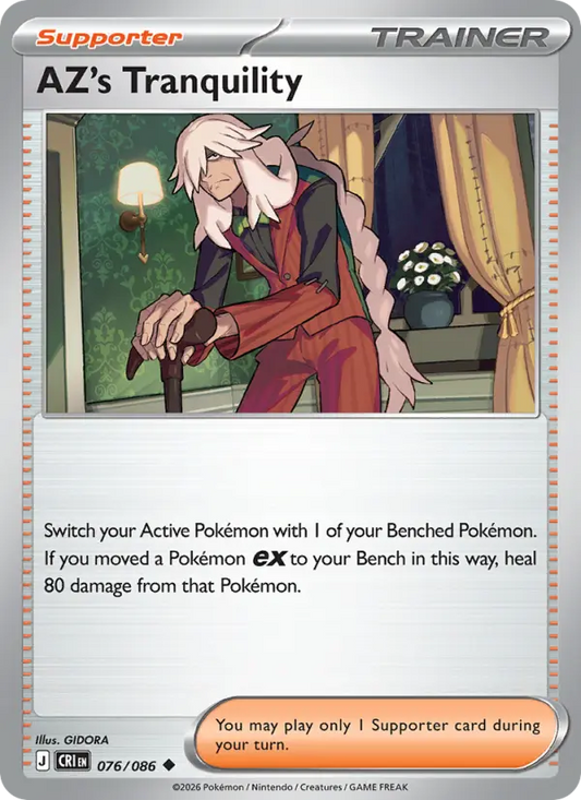 AZ's Tranquility Non-Foil 076/86 Chaos Rising Pokémon Card