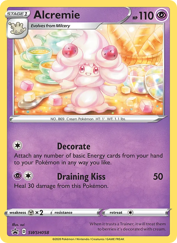 Alcremie Holo WH058/307 SWSH Black Star Promos Pokémon Card