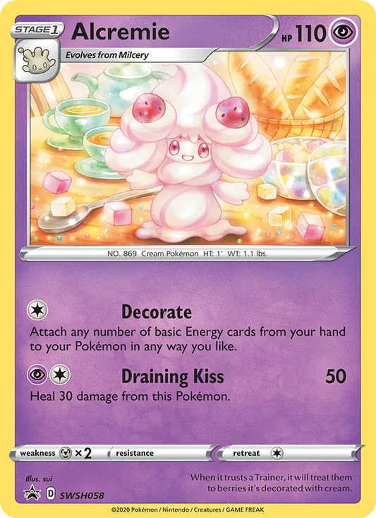 Alcremie Holo WH058/307 SWSH Black Star Promos Pokémon Card