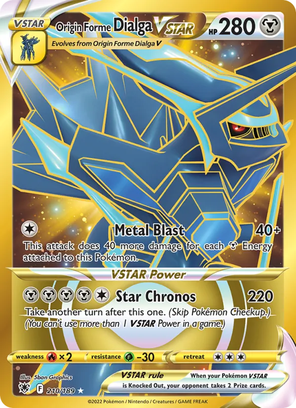 Origin Forme Dialga VSTAR Holo 210/189 Astral Radiance Pokémon Card