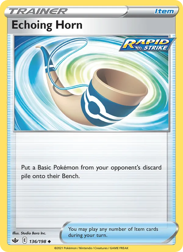Echoing Horn Reverse Holo 136/198 Chilling Reign Pokémon Card