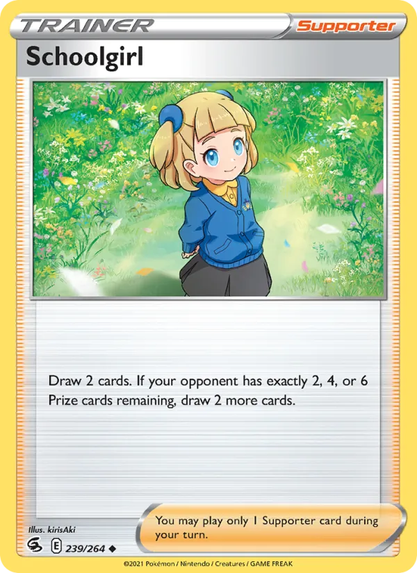 Schoolgirl Reverse Holo 239/264 Fusion Strike Pokémon Card