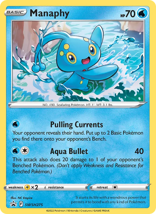 Manaphy Holo WH275/307 SWSH Black Star Promos Pokémon Card