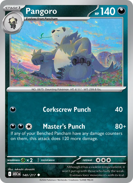 Pangoro Normal 140/217 Ascended Heroes Pokémon Card