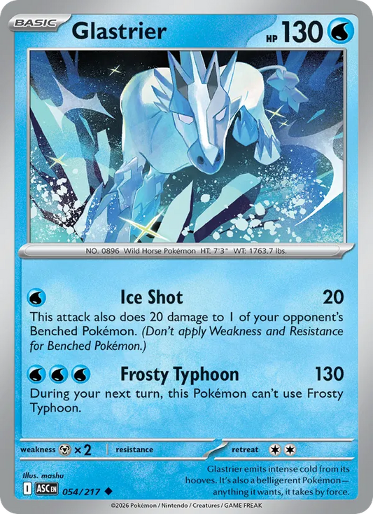 Glastrier Normal 054/217 Ascended Heroes Pokémon Card