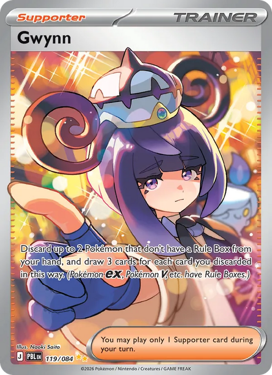 Gwynn Holo 119/84 Pitch Black Pokémon Card