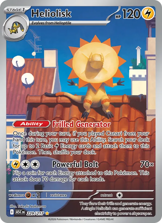 Heliolisk Holo 229/217 Ascended Heroes Pokémon Card
