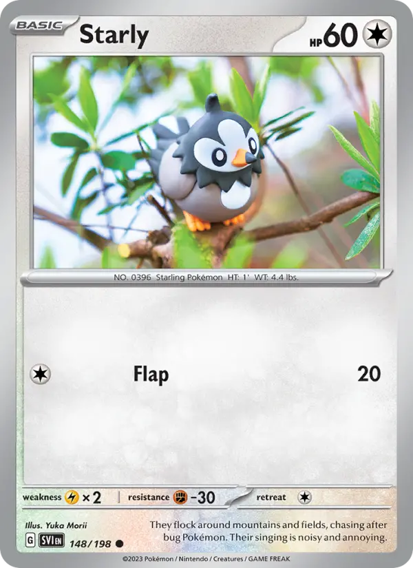 Starly Non-Foil 148/198 Scarlet & Violet Pokémon Card