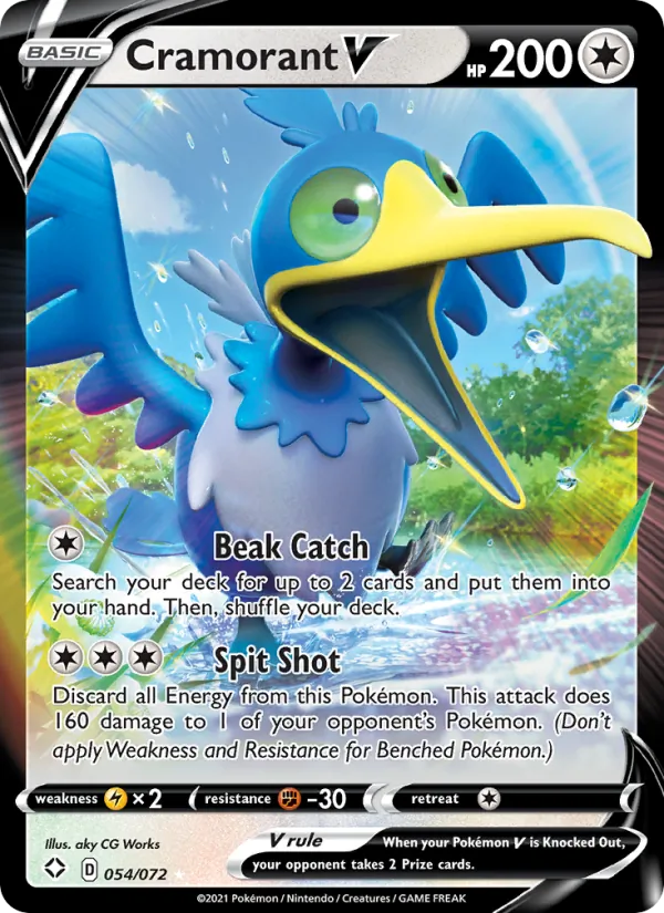 Cramorant V Holo 054/72 Shining Fates Pokémon Card