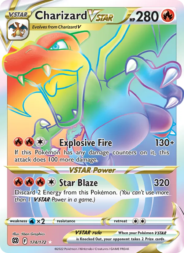 Charizard VSTAR Holo 174/172 Brilliant Stars Pokémon Card