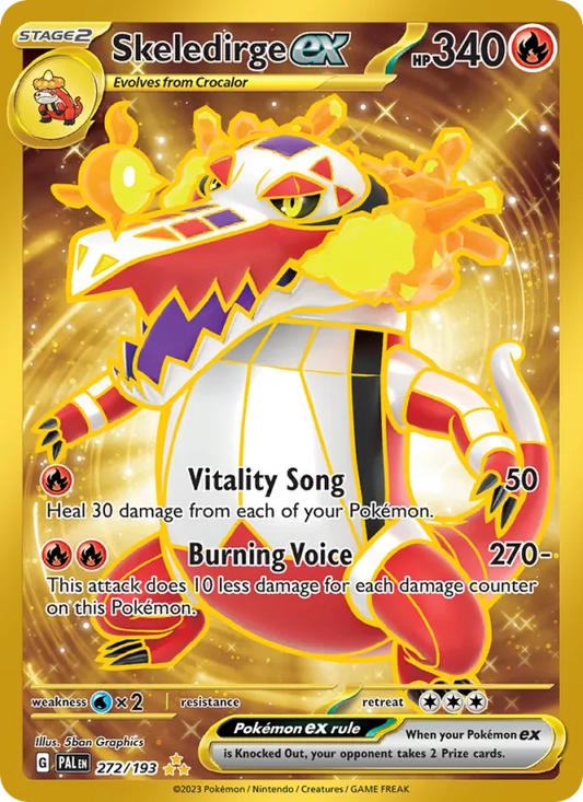 Skeledirge ex Holo 272/193 Paldea Evolved Pokémon Card
