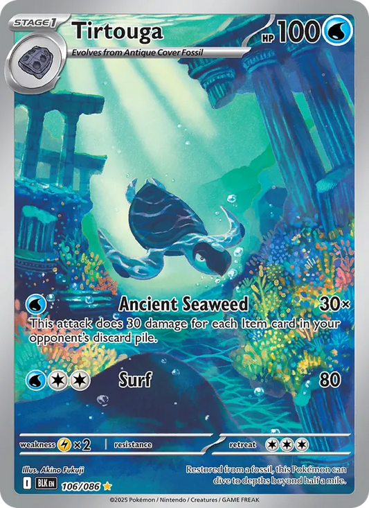 Tirtouga Holo 106/86 Black Bolt Pokémon Card
