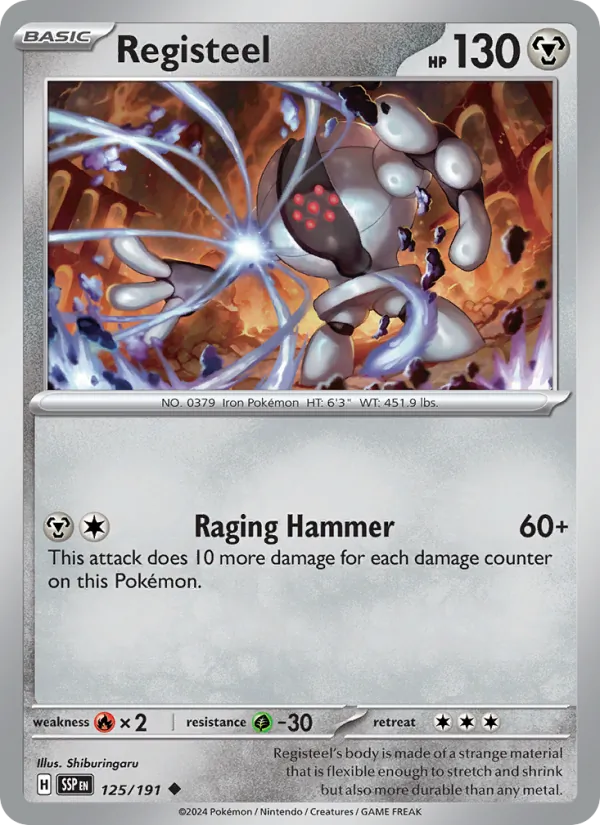 Registeel Normal 125/191 Surging Sparks Pokémon Card
