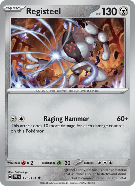Registeel Normal 125/191 Surging Sparks Pokémon Card