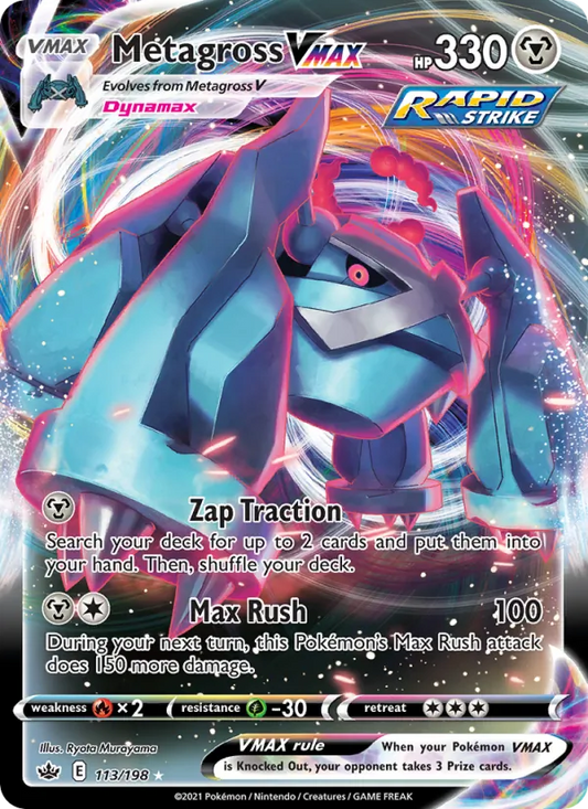 Metagross VMAX Holo 113/198 Chilling Reign Pokémon Card