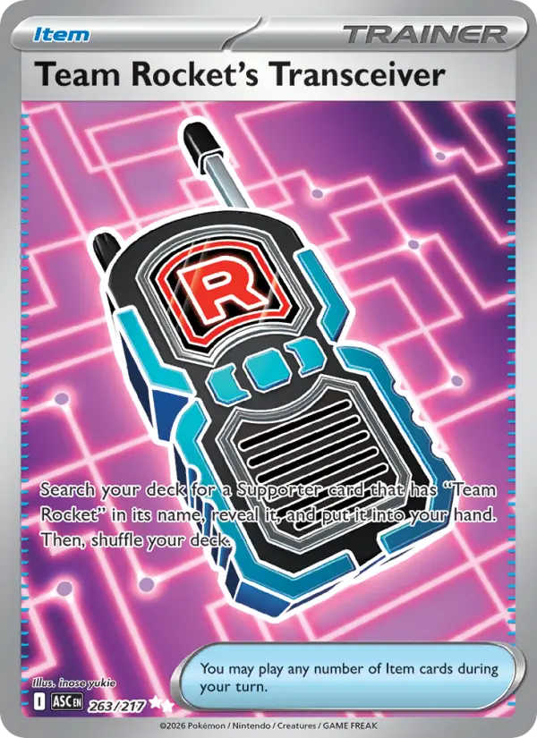 Team Rocket's Transceiver Holo 263/217 Ascended Heroes Pokémon Card