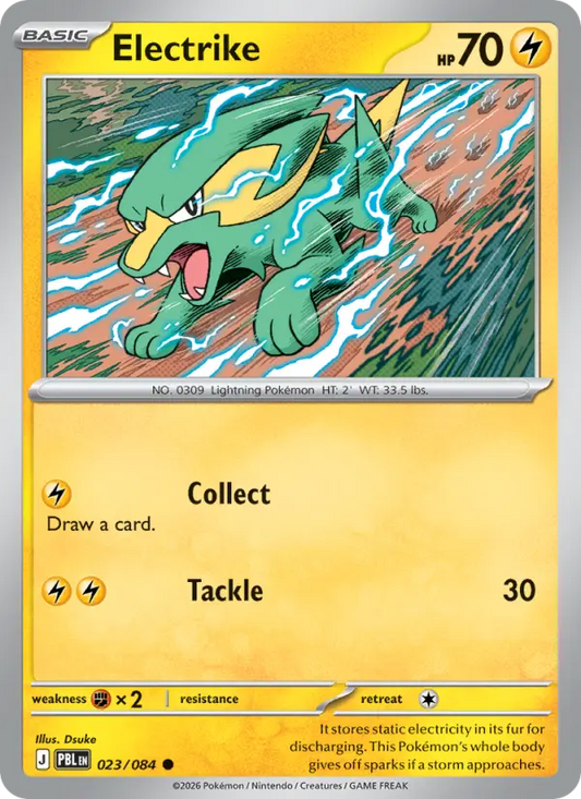 Electrike Reverse Holo 023/84 Pitch Black Pokémon Card