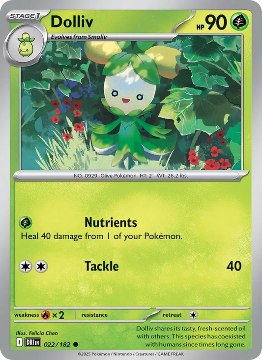 Dolliv Normal 022/182 Destined Rivals Pokémon Card