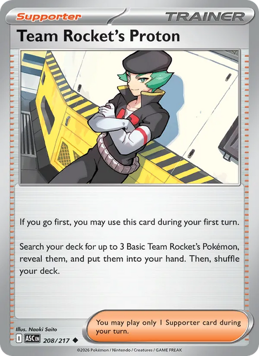 Team Rocket's Proton Normal 208/217 Ascended Heroes Pokémon Card
