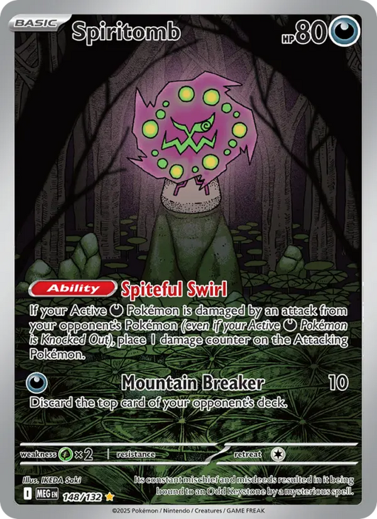 Spiritomb Holo 148/132 Mega Evolution Pokémon Card