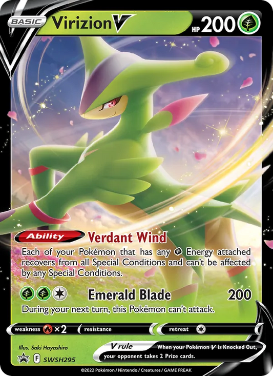 Virizion V Holo WH295/307 SWSH Black Star Promos Pokémon Card