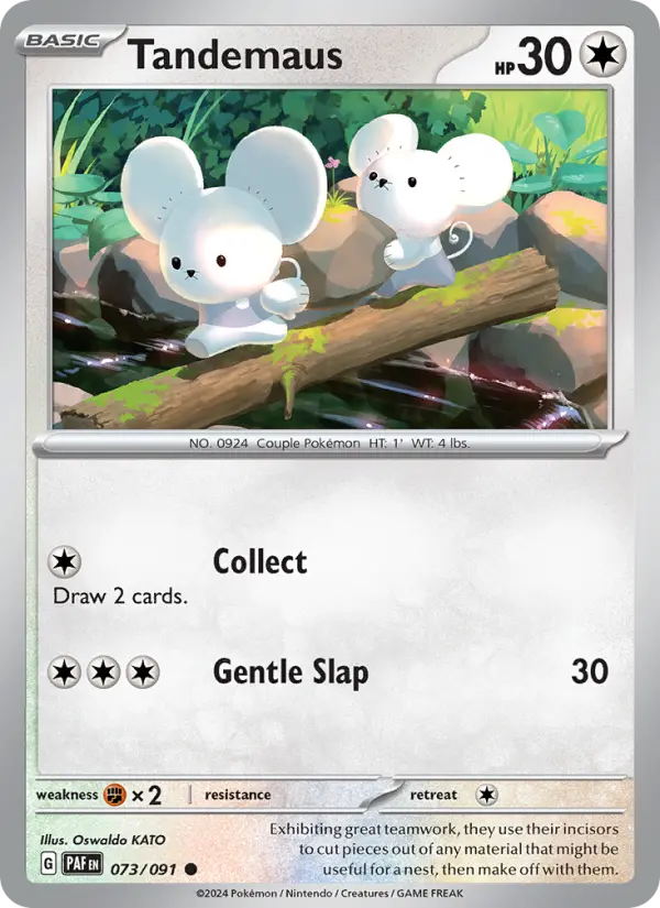 Tandemaus Reverse Holo 073/91 Paldean Fates Pokémon Card