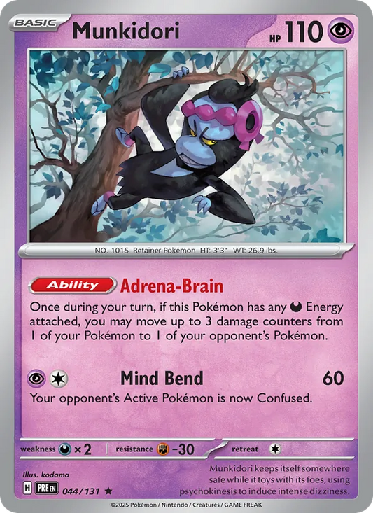 Munkidori Holo 044/131 Prismatic Evolutions Pokémon Card