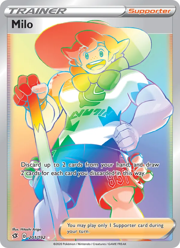 Milo Holo 201/192 Rebel Clash Pokémon Card
