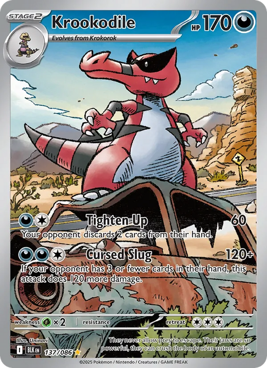 Krookodile Holo 137/86 Black Bolt Pokémon Card
