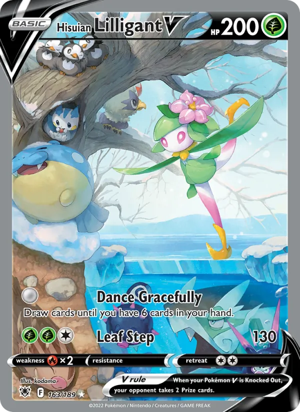 Hisuian Lilligant V Holo 163/189 Astral Radiance Pokémon Card