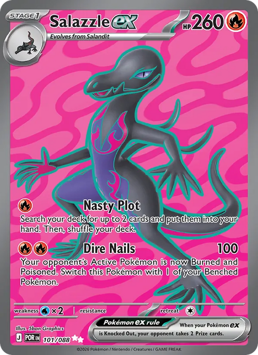 Salazzle ex Holo 101/88 Perfect Order Pokémon Card