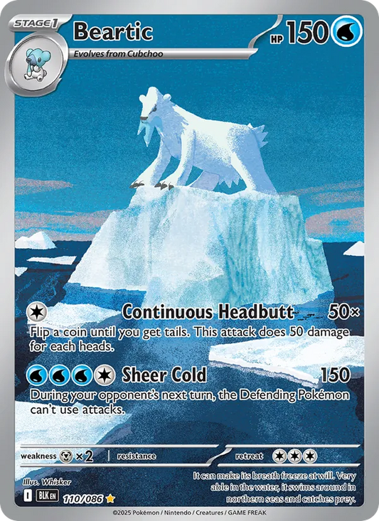 Beartic Holo 110/86 Black Bolt Pokémon Card