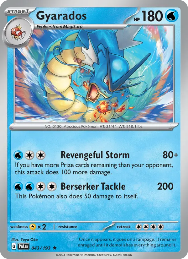 Gyarados Holo 043/193 Paldea Evolved Pokémon Card