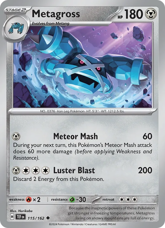 Metagross Normal 115/162 Temporal Forces Pokémon Card