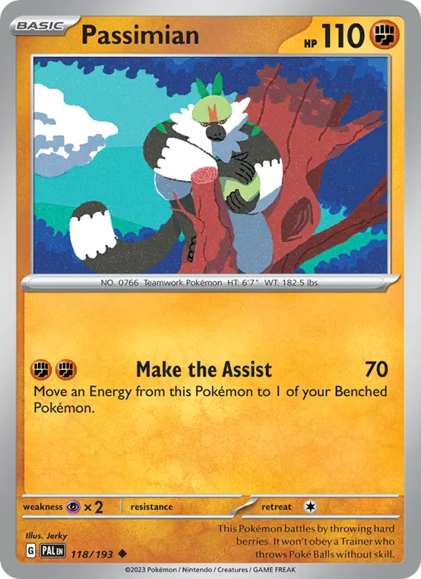 Passimian Non-Foil 118/193 Paldea Evolved Pokémon Card