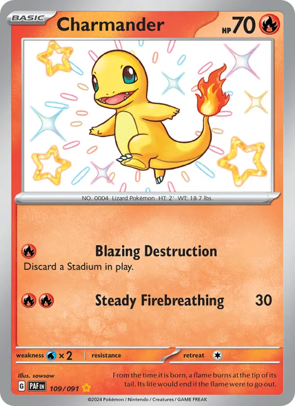 Charmander Holo 109/91 Paldean Fates Pokémon Card