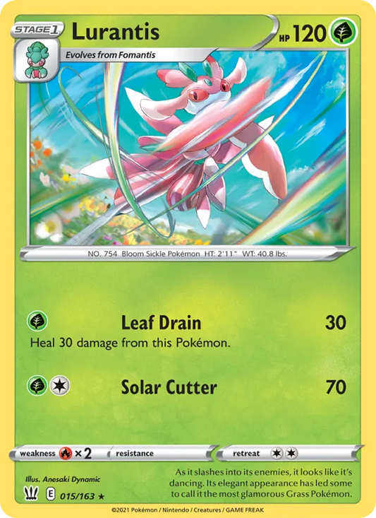 Lurantis Normal 015/163 Battle Styles Pokémon Card