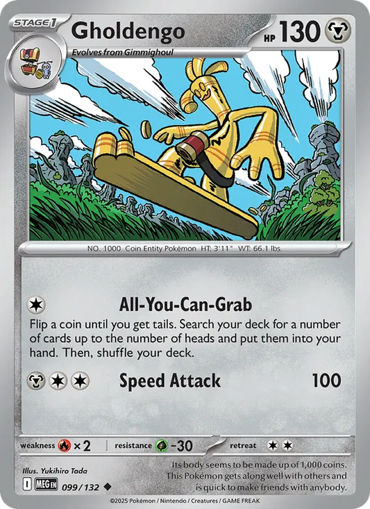 Gholdengo Normal 099/132 Mega Evolution Pokémon Card