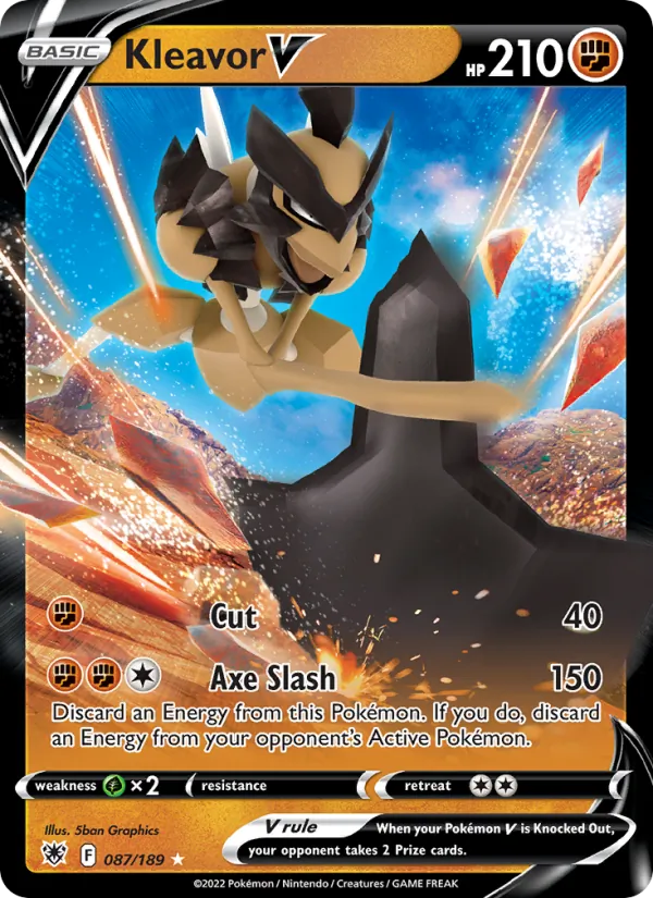 Kleavor V Holo 087/189 Astral Radiance Pokémon Card
