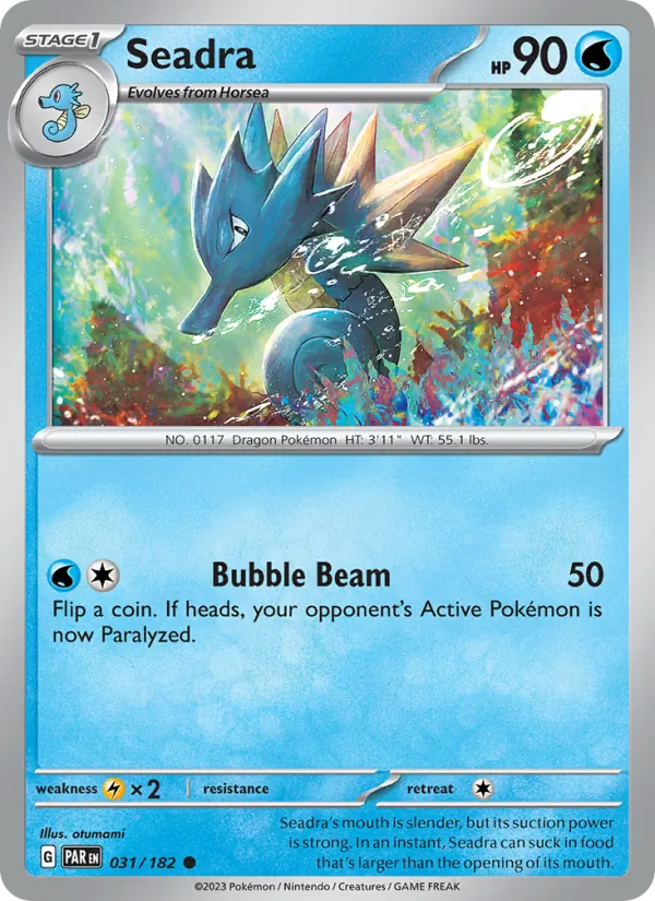 Seadra Normal 031/182 Paradox Rift Pokémon Card