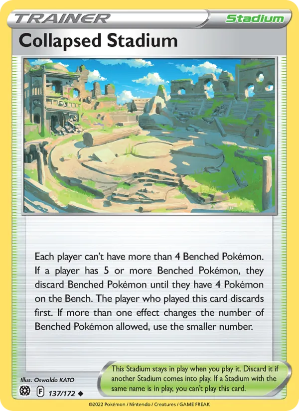 Collapsed Stadium Reverse Holo 137/172 Brilliant Stars Pokémon Card