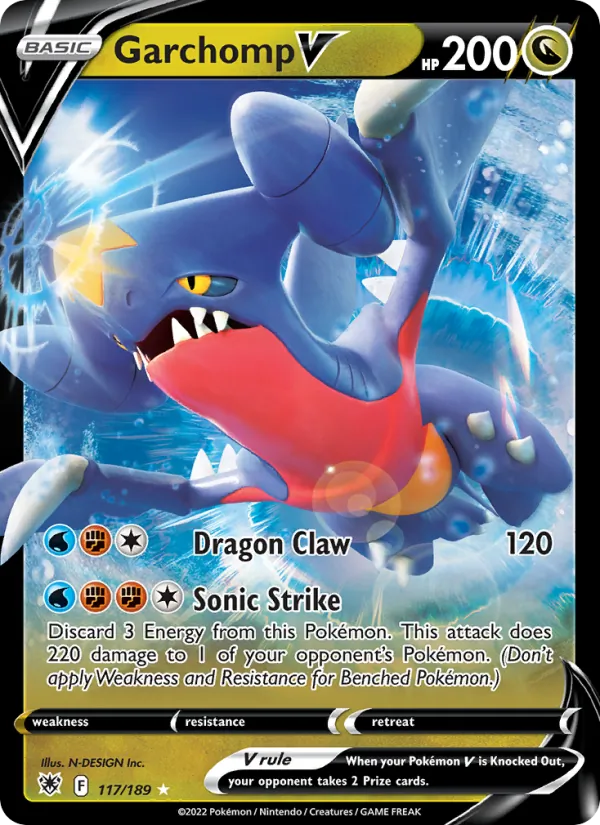 Garchomp V Holo 117/189 Astral Radiance Pokémon Card