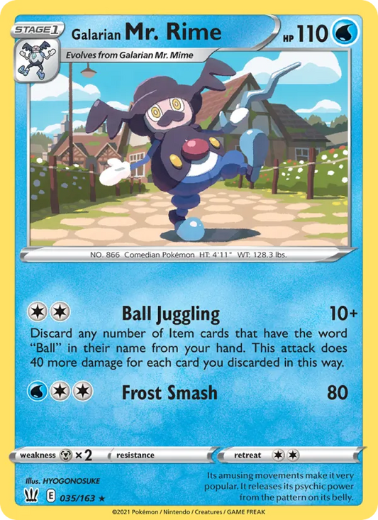 Galarian Mr. Rime Reverse Holo 035/163 Battle Styles Pokémon Card